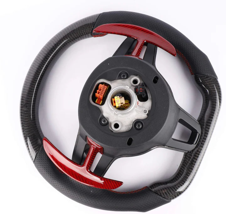 2017+ Porsche Macan Custom Carbon Fiber Steering Wheel - Los Santos Customs