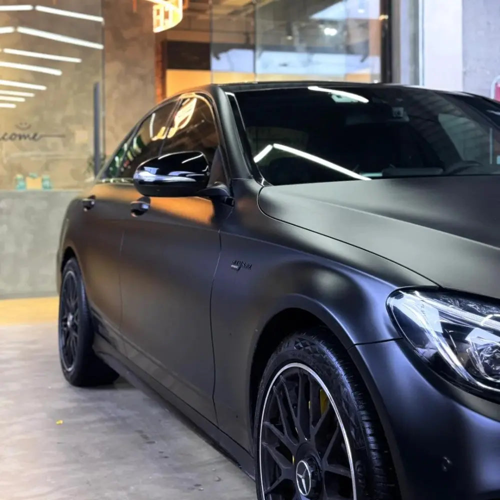 Matte Deep Black Car Vinyl Wrap - Los Santos Customs