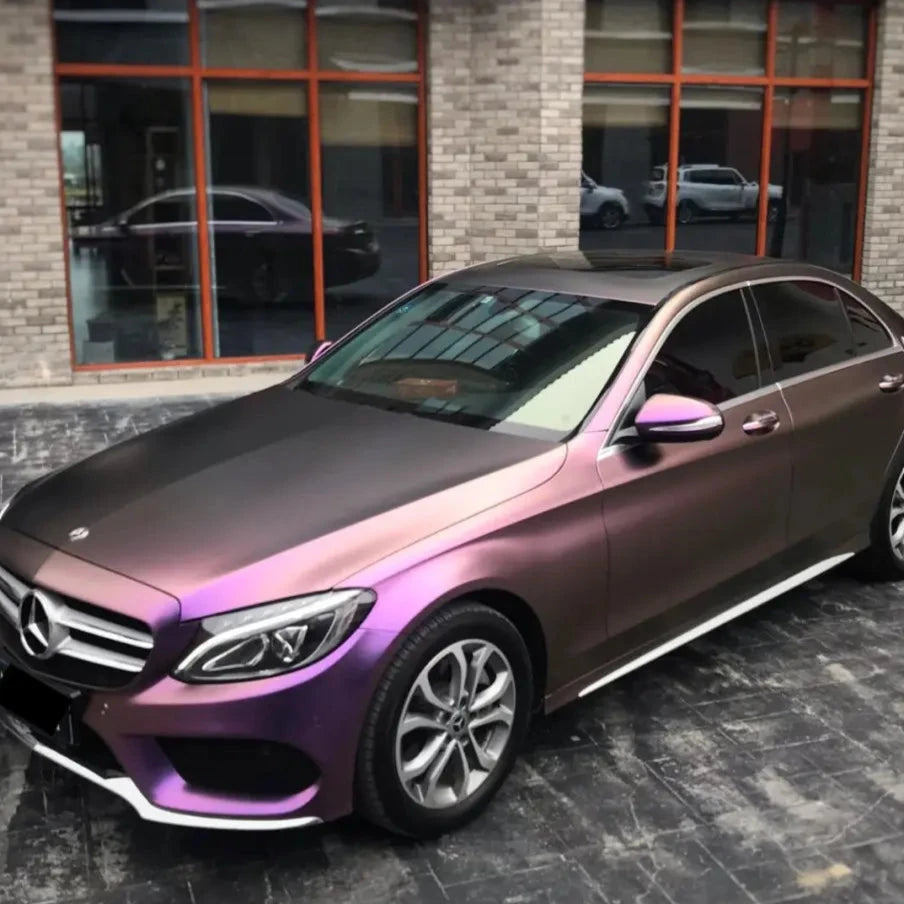 Matte Metallic Glitter Sparkle Purple Car Vinyl Wrap - Los Santos Customs