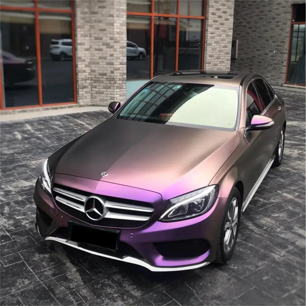 Matte Metallic Glitter Sparkle Purple Car Vinyl Wrap - Los Santos Customs