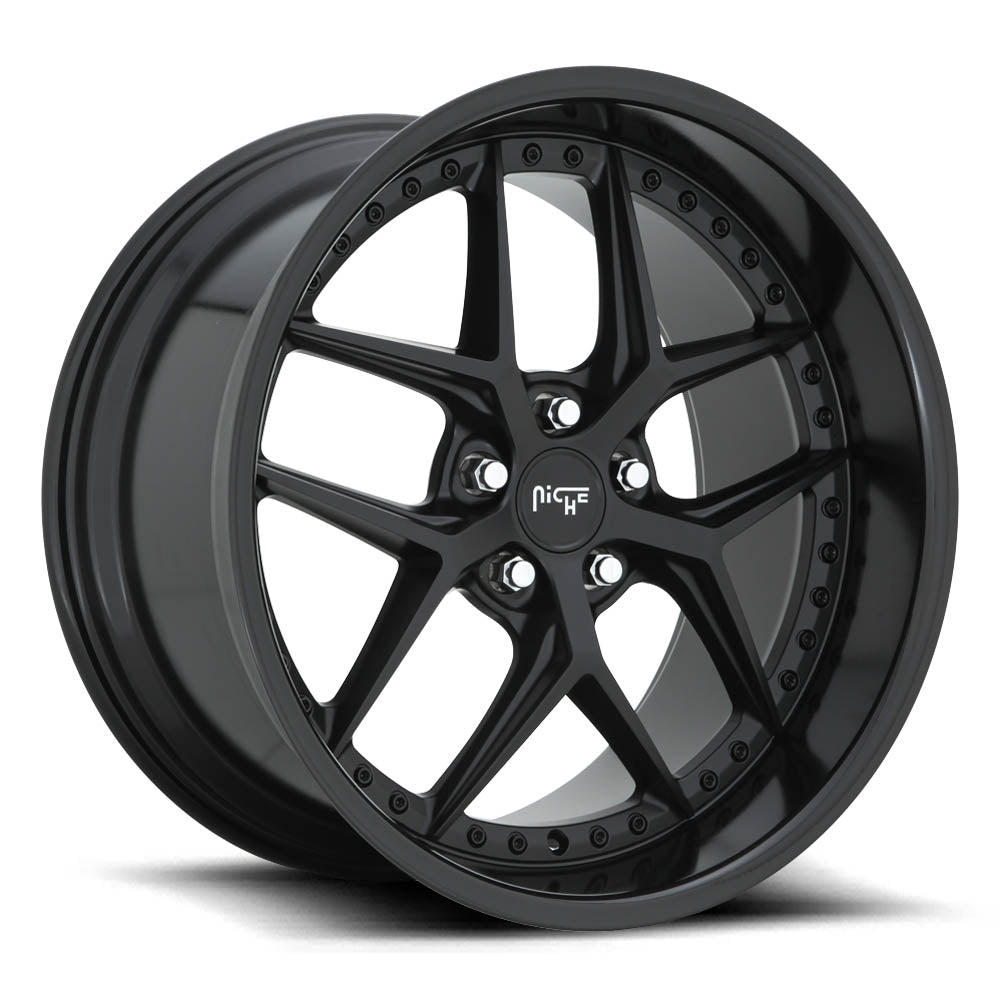 Niche M226 VICE GLOSS BLACK MATTE BLACK Wheel (20" x 10.5", +20 Offset, 5X115 Bolt Pattern, 71.5 mm Hub) - Los Santos Customs