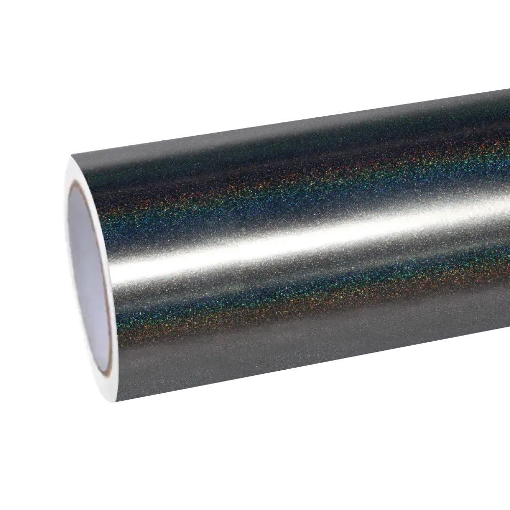 Matte Metallic Rainbow Laser Black Car Vinyl Wrap - Los Santos Customs