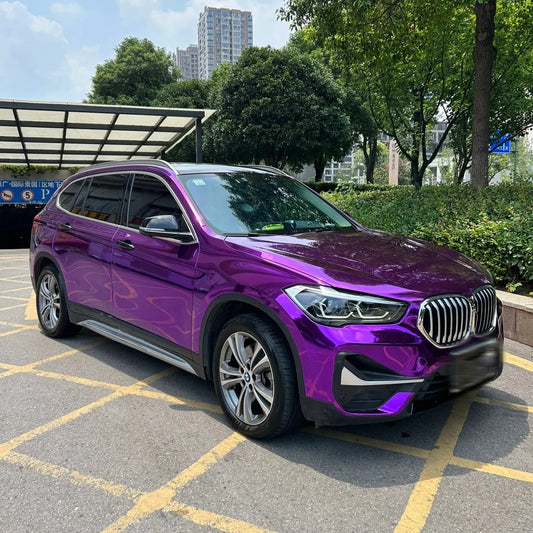 Super Chrome Metallic Purple Car Vinyl Wrap - Los Santos Customs