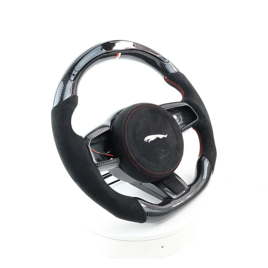 2014+ Jaguar F-Type LED Carbon Fiber Steering Wheel - Los Santos Customs