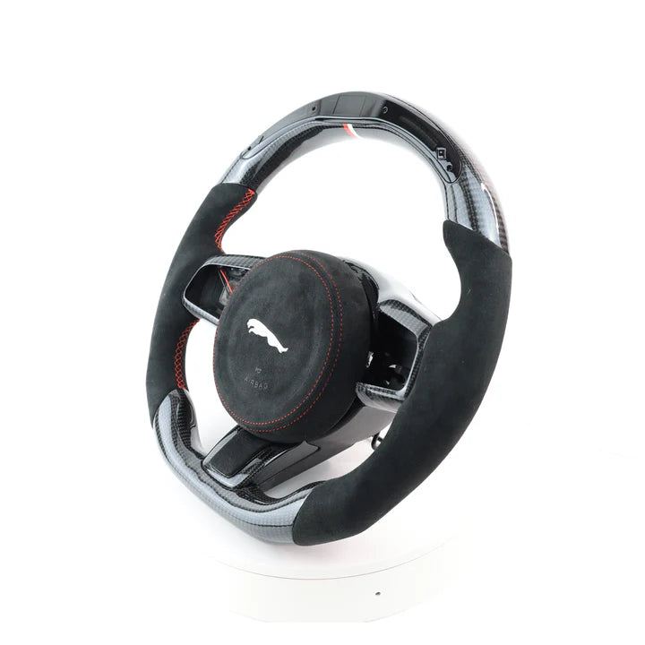 2014+ Jaguar F-Type LED Carbon Fiber Steering Wheel - Los Santos Customs