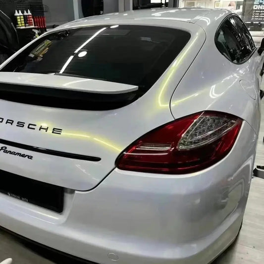 Chameleon Diamond Crystal Gloss White Gold Car Vinyl Wrap - Los Santos Customs