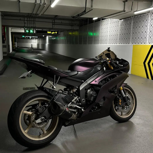 Matte Metallic Black Purple Car Vinyl Wrap - Los Santos Customs