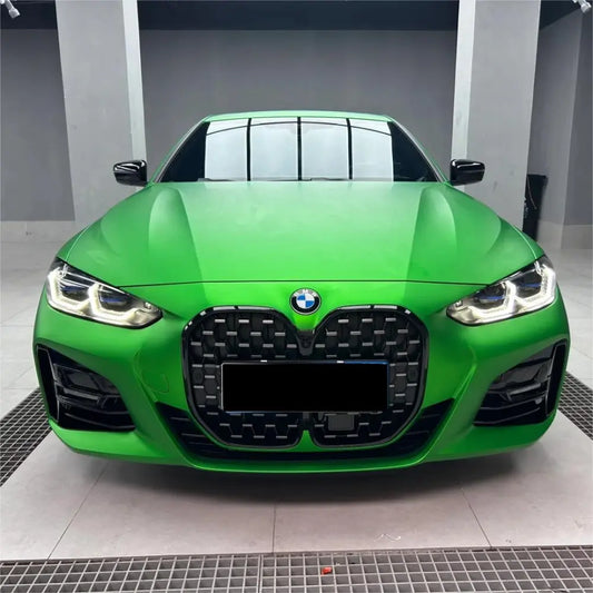 Matte Metallic Chrome Green Car Vinyl Wrap - Los Santos Customs