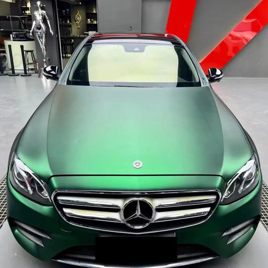 Matte Metallic Chrome Venom Green Car Vinyl Wrap - Los Santos Customs