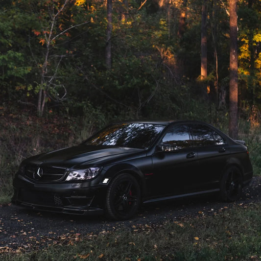 Matte Satin Black Ceramic Black Car Vinyl Wrap - Los Santos Customs