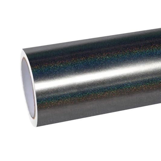 Matte Metallic Rainbow Laser Black Car Vinyl Wrap - Los Santos Customs